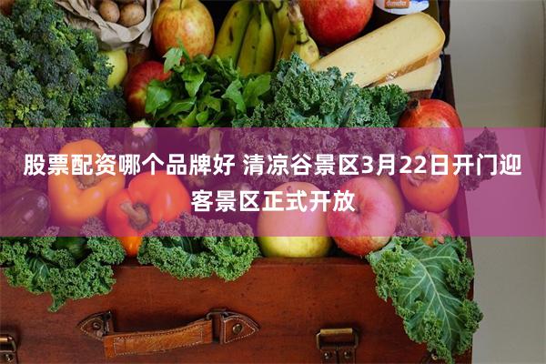 股票配资哪个品牌好 清凉谷景区3月22日开门迎客景区正式开放