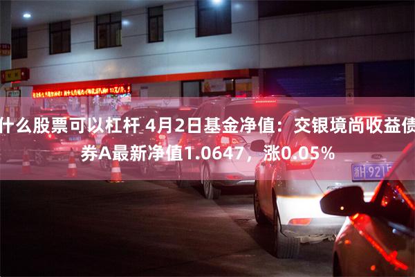 什么股票可以杠杆 4月2日基金净值：交银境尚收益债券A最新净值1.0647，涨0.05%