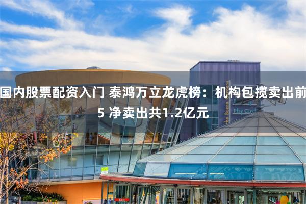 国内股票配资入门 泰鸿万立龙虎榜：机构包揽卖出前5 净卖出共1.2亿元