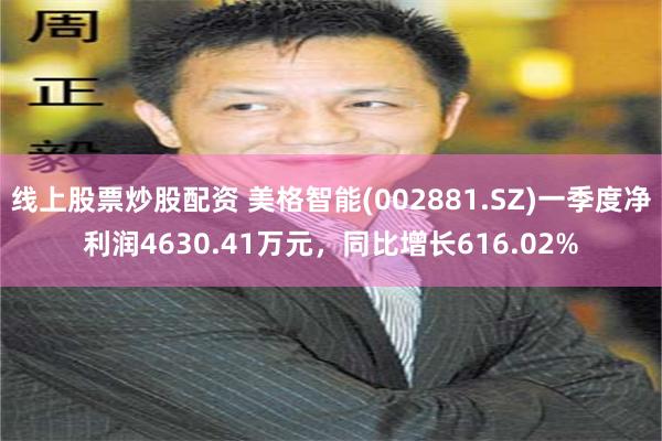 线上股票炒股配资 美格智能(002881.SZ)一季度净利润4630.41万元，同比增长616.02%