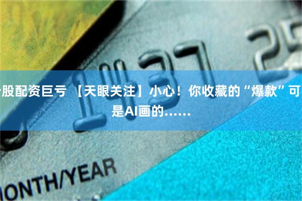 炒股配资巨亏 【天眼关注】小心！你收藏的“爆款”可能是AI画的......